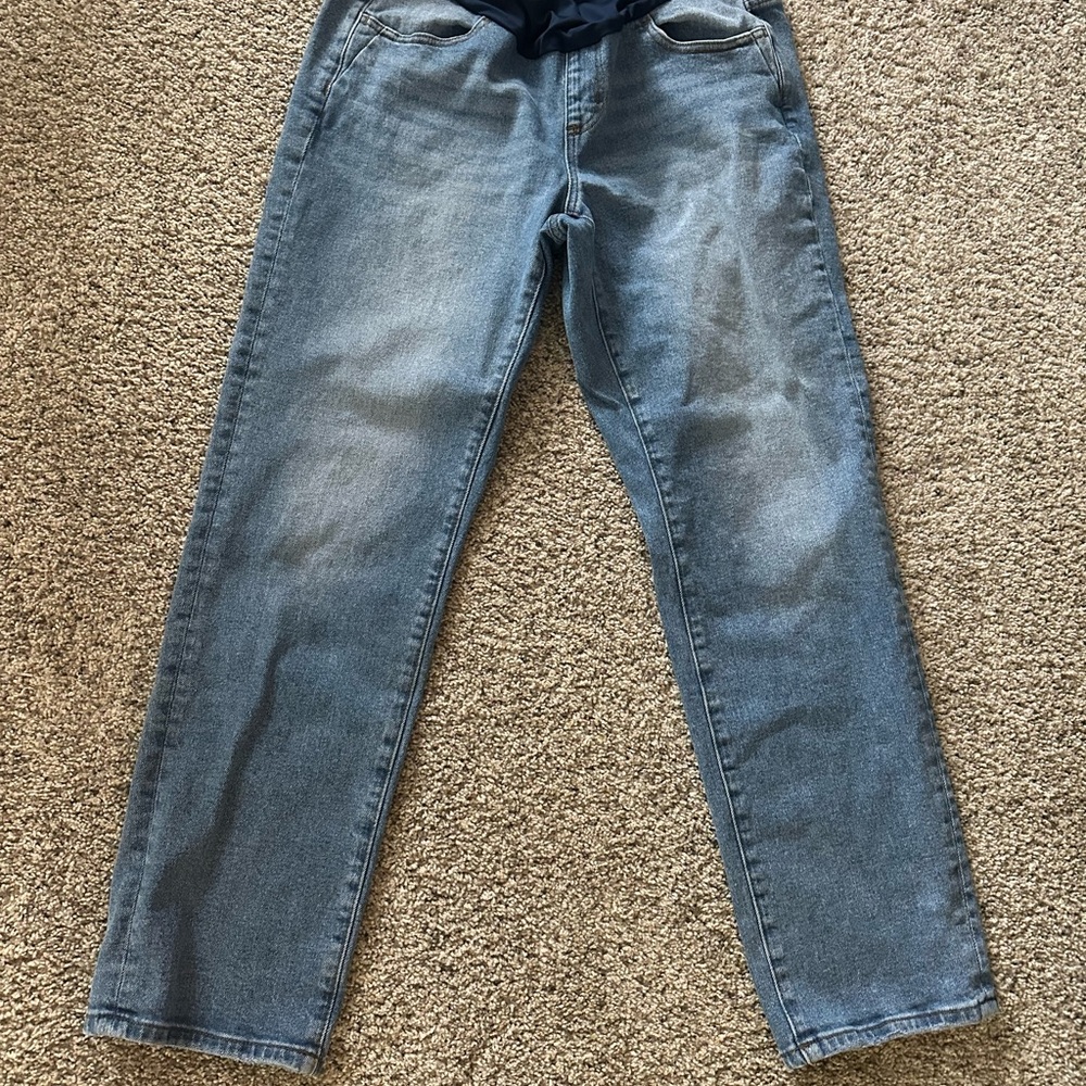 Maternity Straight Boyfriend Blue Jean
